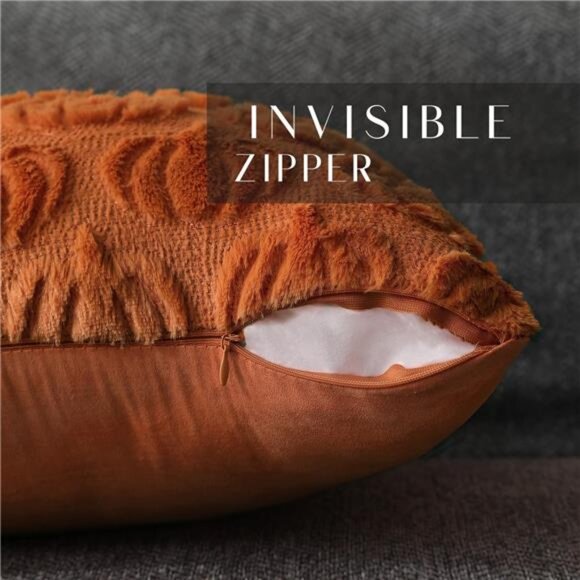 Fall PillowCovers 18x18 Set of 2Fall Decorations Autumn Rust Pumpkin Pillow Case - Picture 2 of 6